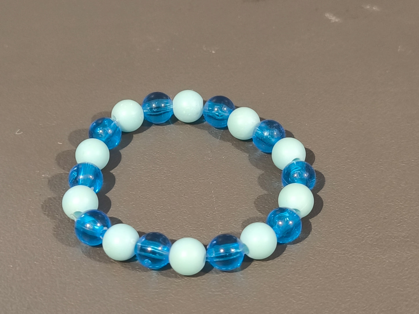 Bracelet perle ronde bleue