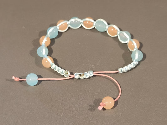 Bracelet rose et bleu