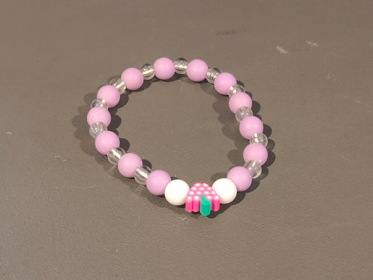 Bracelet raisin blanc et violet