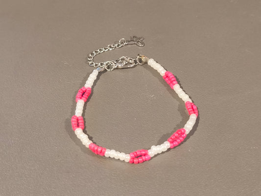 Bracelet blanc et rose